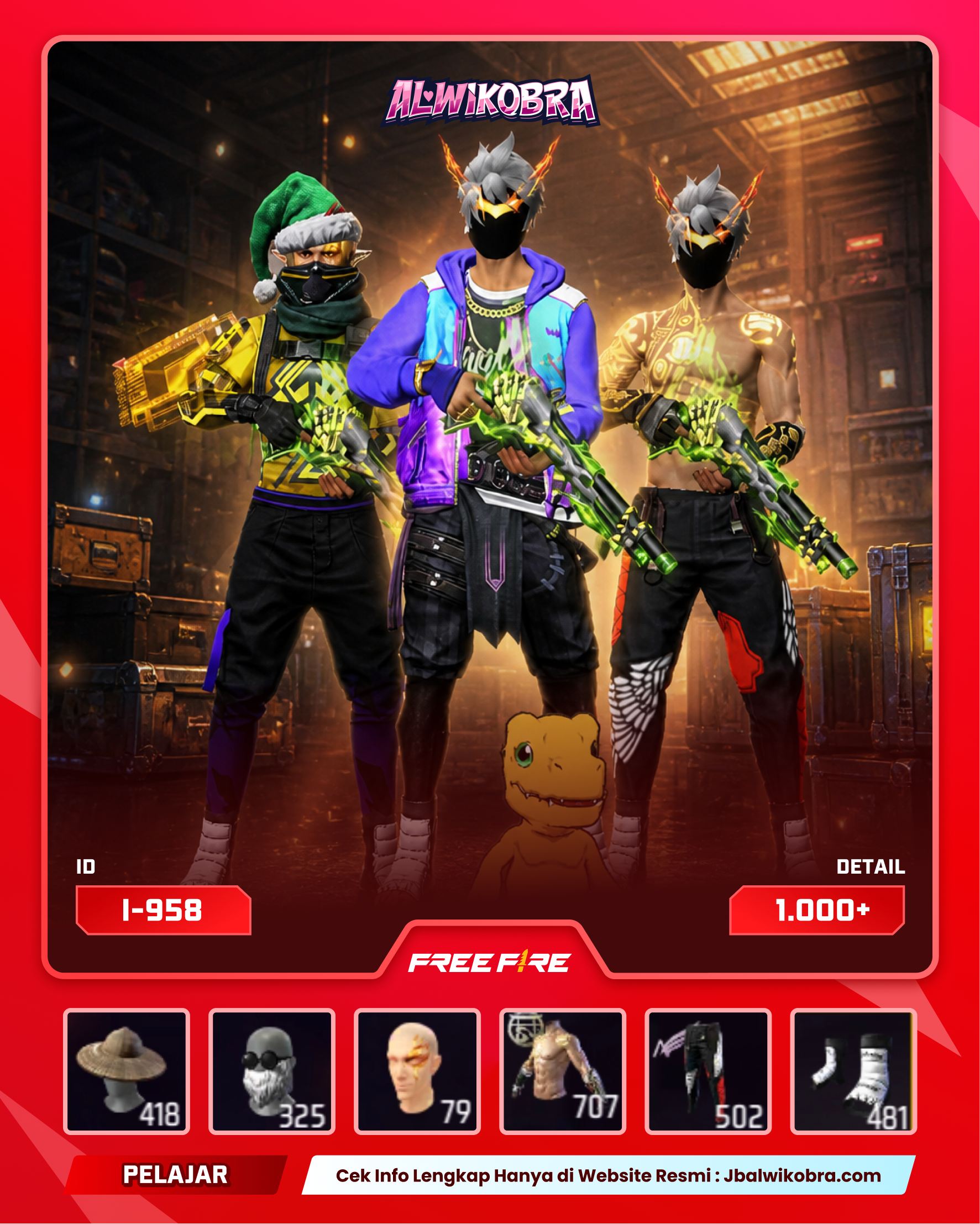FREE FIRE 958 I — Free Fire — Pelajar