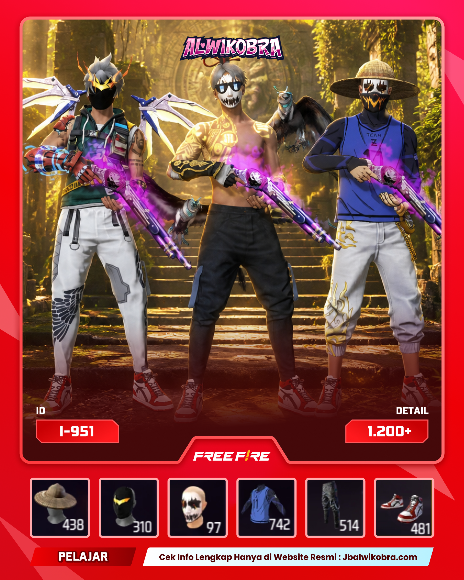 FREE FIRE 951 I — Free Fire — Pelajar