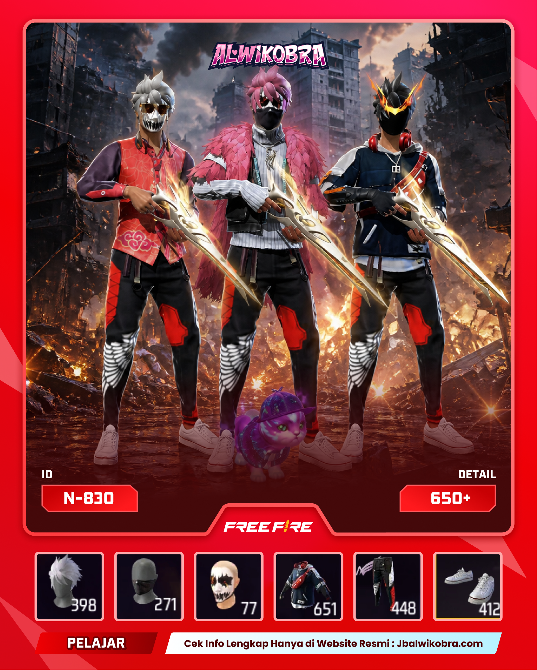 FREE FIRE N830 — Free Fire — Pelajar