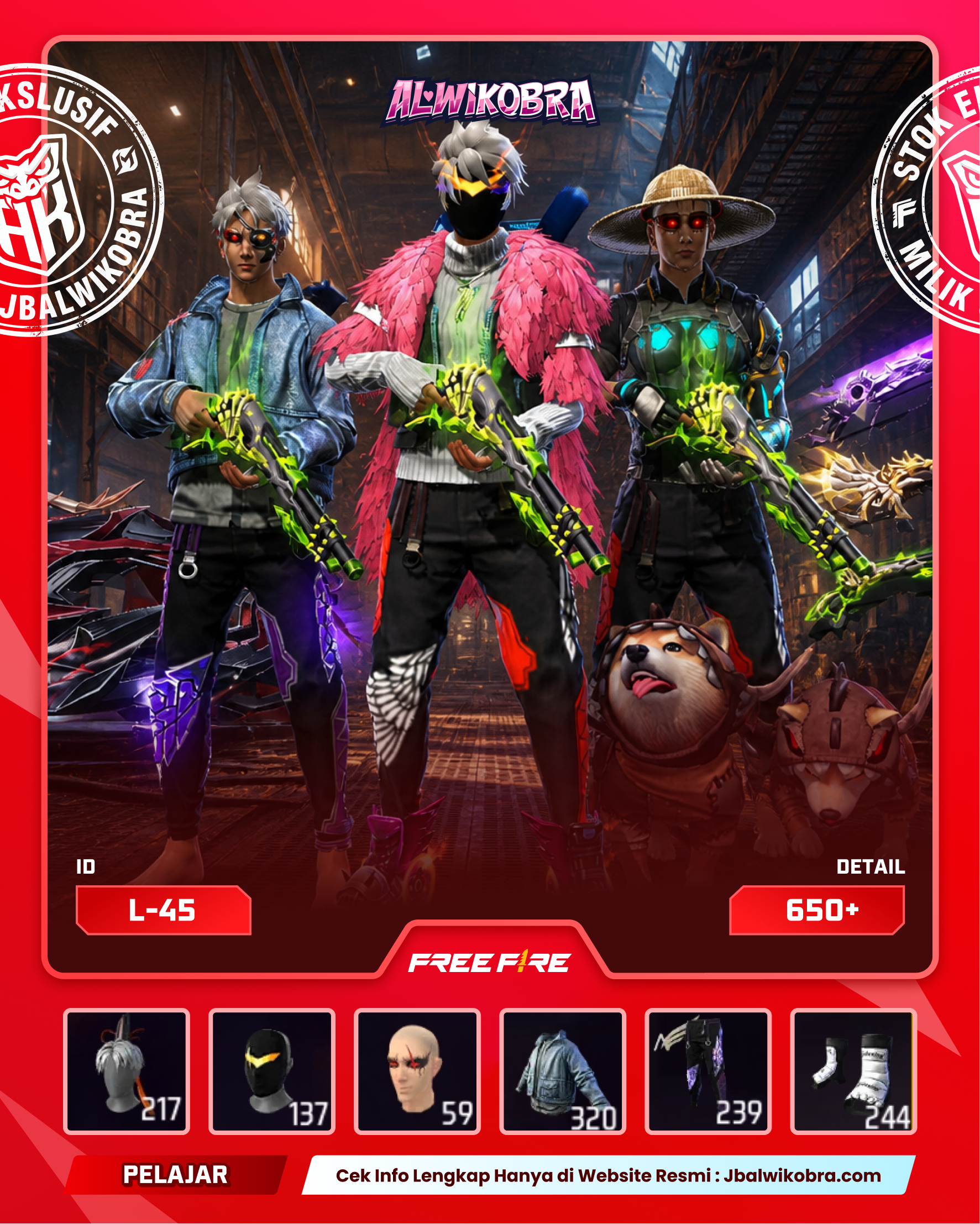 FREE FIRE L45 — Free Fire — Pelajar