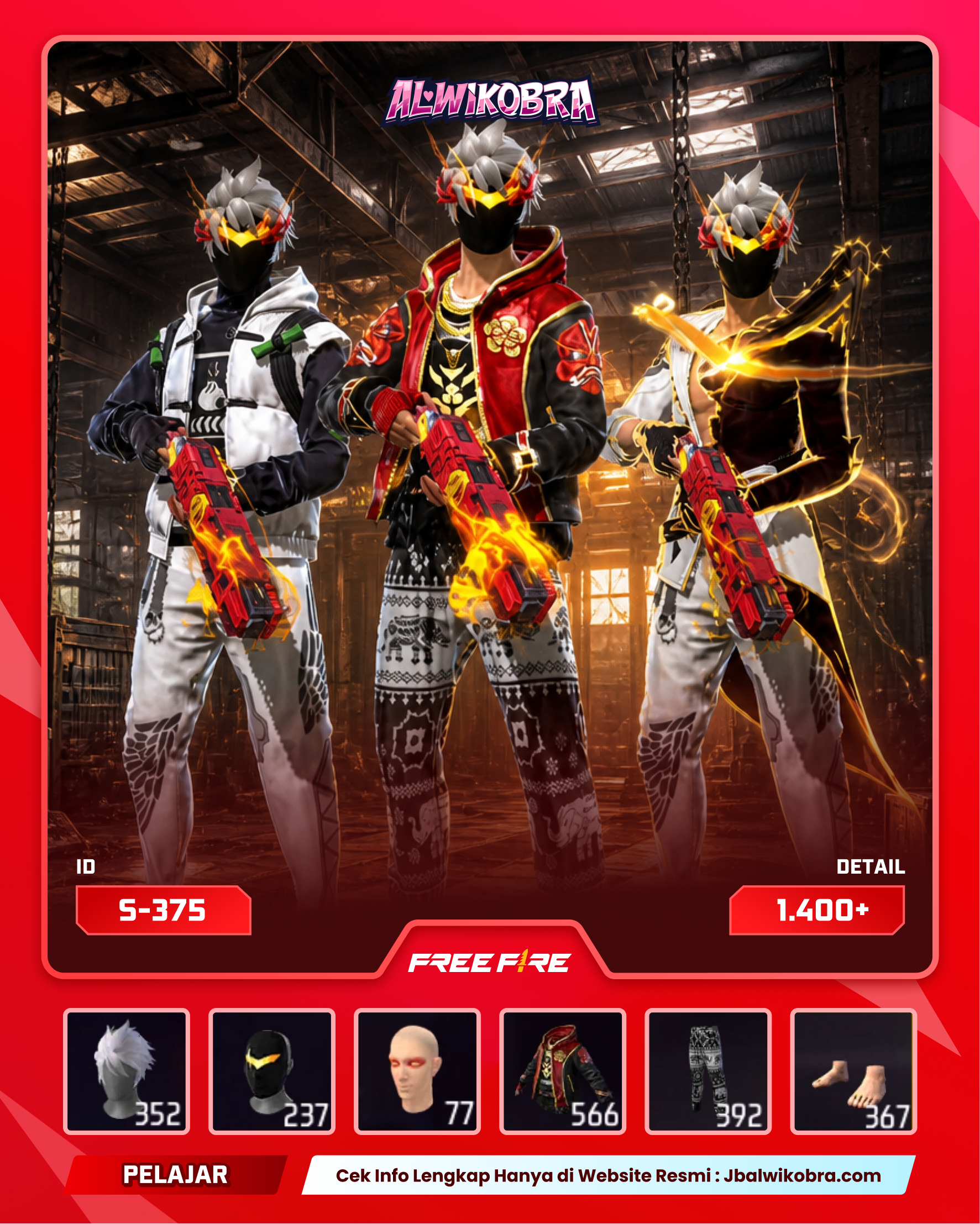 FREE FIRE S375 — Free Fire — Pelajar