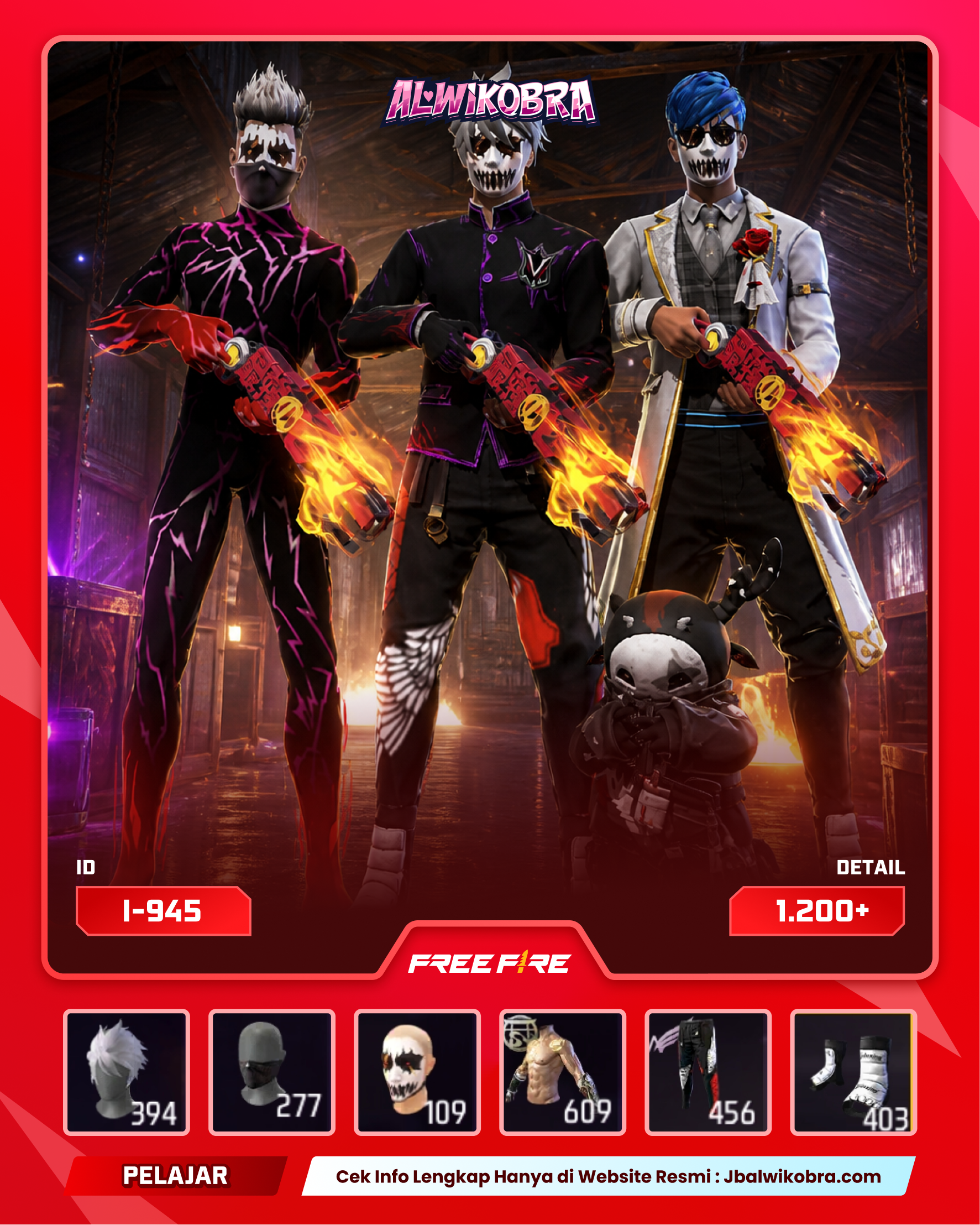 FREE FIRE 945 I — Free Fire — Pelajar
