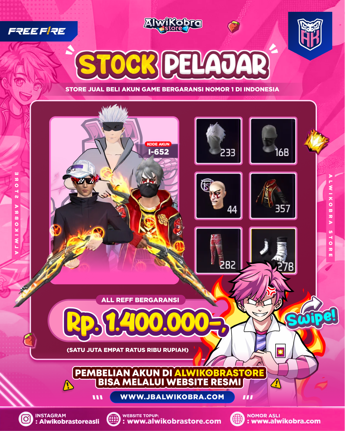 FREE FIRE 652 I — Free Fire — Pelajar