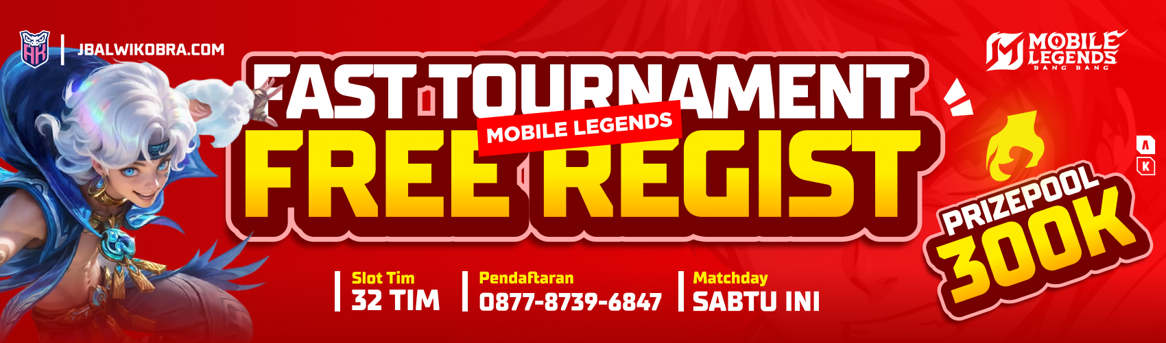 Fast Tournament Jbalwikobra, Pendaftaran gratis