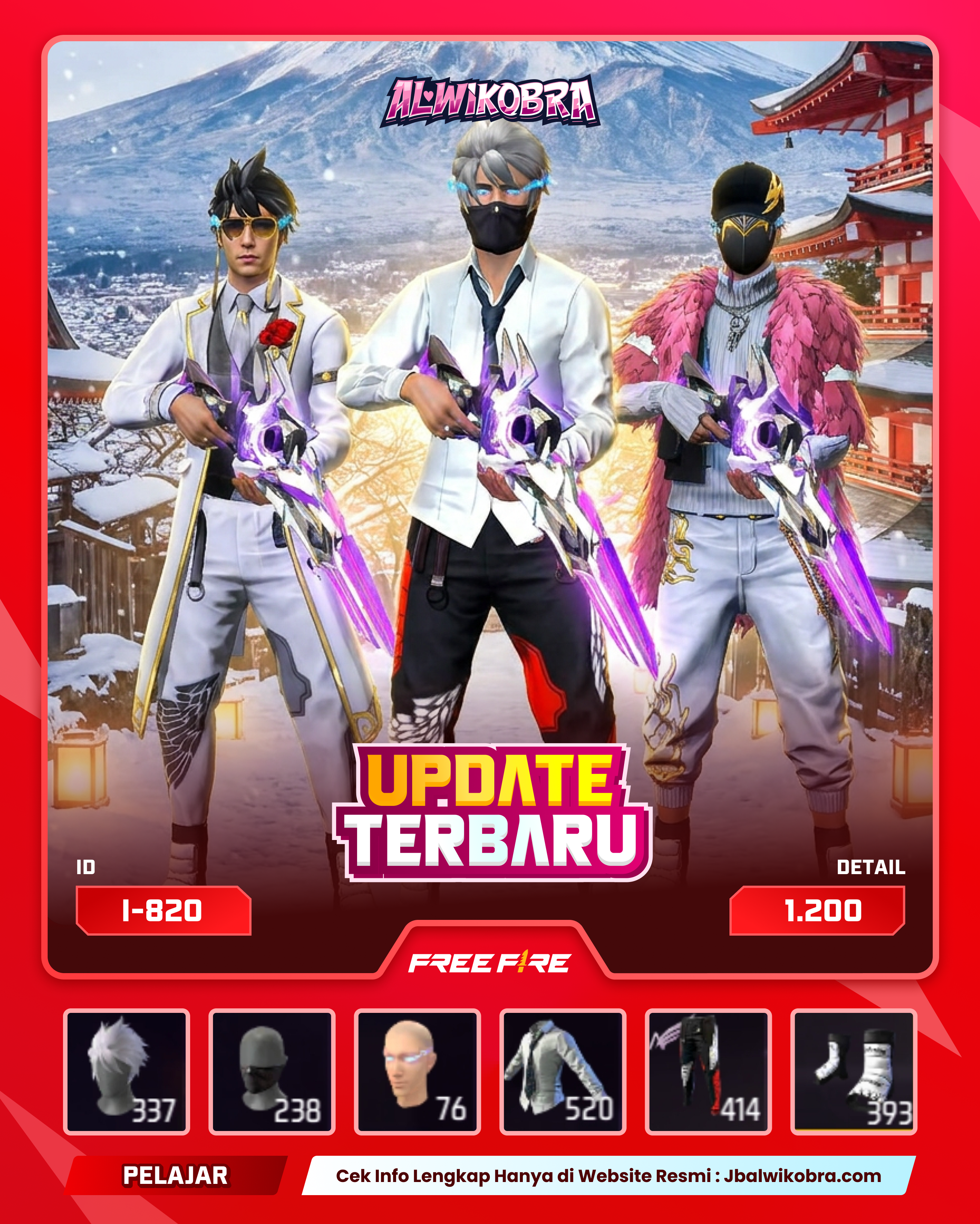 FREE FIRE 820 I — Free Fire — Pelajar